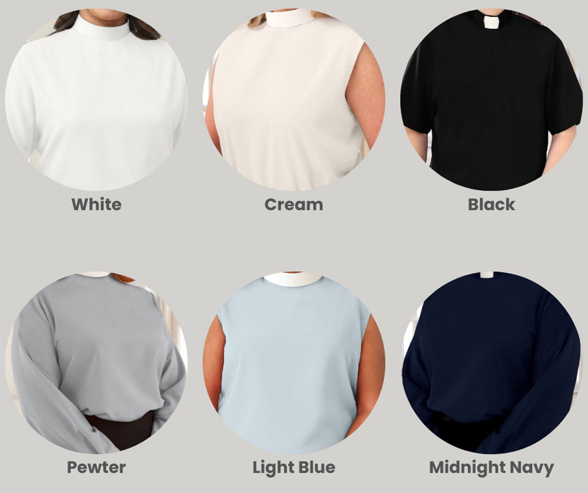 Short Sleeve Classic Blouse (Tab Collar)