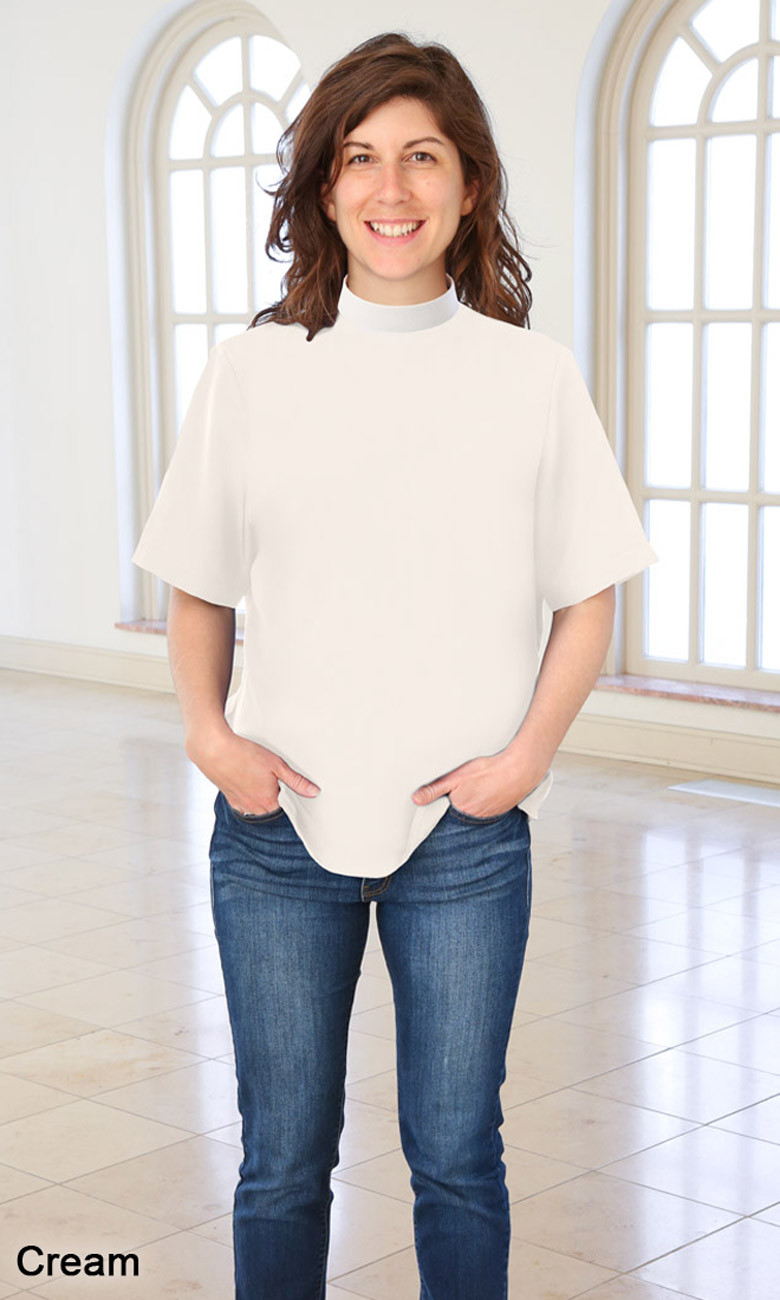Short Sleeve Shell Blouse (Neckband)