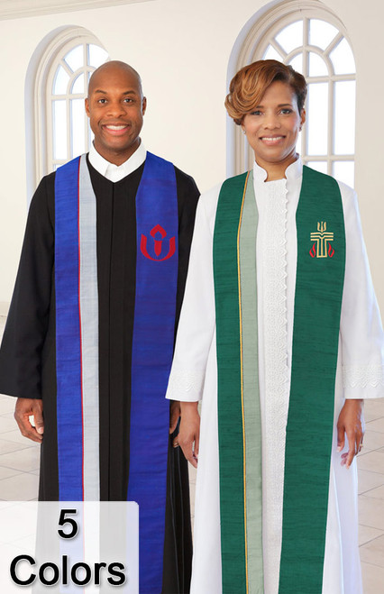 Embroidered Faith Clergy Stole (Pastor)