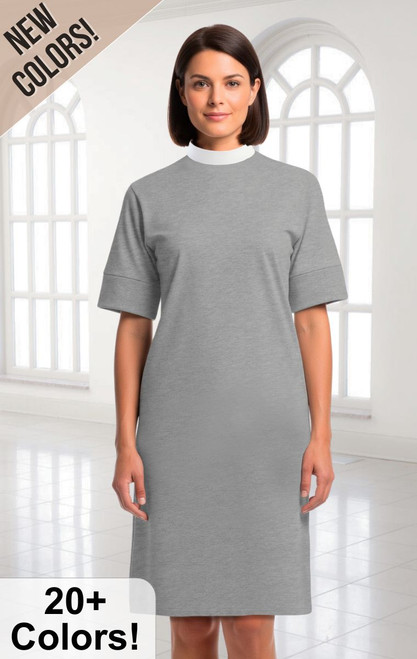 Clergy Knit Dress with Tab Collar | Sacred Stitches