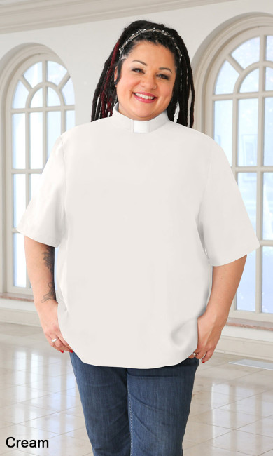 Short Sleeve Shell Blouse (Tab Collar) | Sacred Stitches Women's Apparel