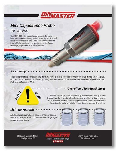 MCP-100 Mini Capacitance Probe for Liquids Brochure