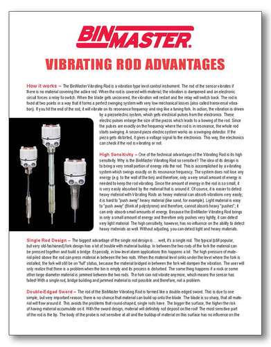 Vibrating Rod Advantages Brochure