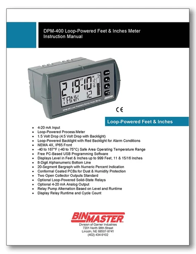 DPM-400 Loop-Powered Feet & Inches Meter Manual