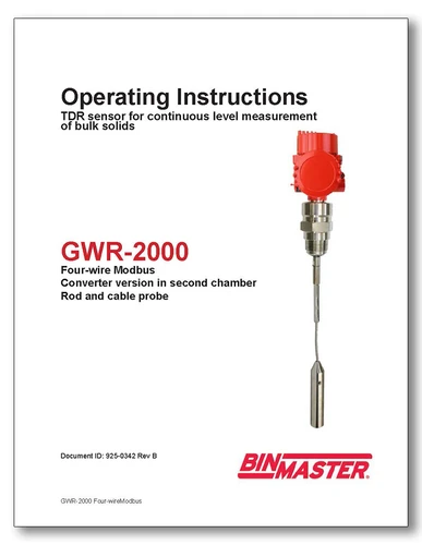 GWR-2000 Four-Wire Modbus Manual