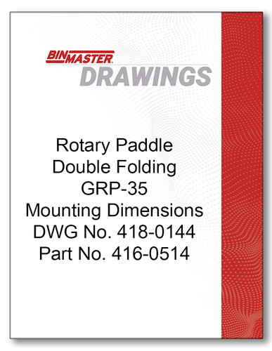 Rotary Paddle Double Folding GRP-35 Mounting Dimensions Drawing