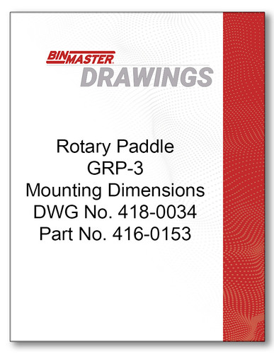 Rotary Paddle GRP-3 Mounting Dimensions Drawing
