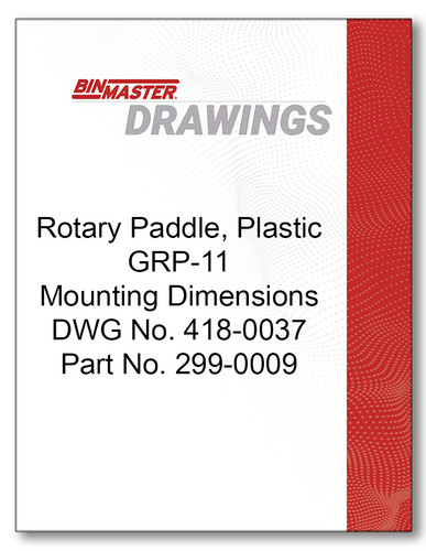 Rotary Paddle Plastic GRP-11 Mounting Dimensions Drawing