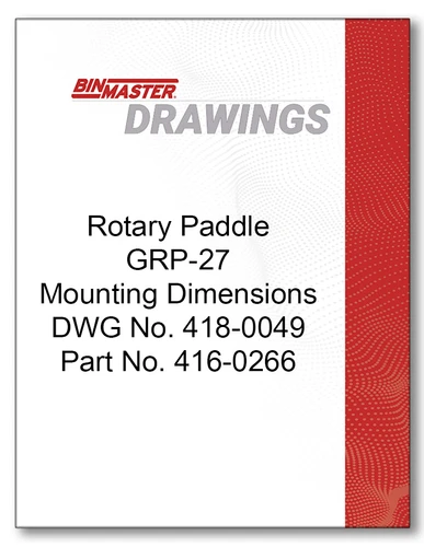Rotary Paddle GRP-27 Mounting Dimensions Drawing