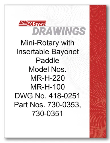 Mini-Rotary with Insertable Bayonet Paddle Dimensional Drawing