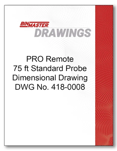 PRO Remote 75 ft Standard Probe Dimensional Drawing