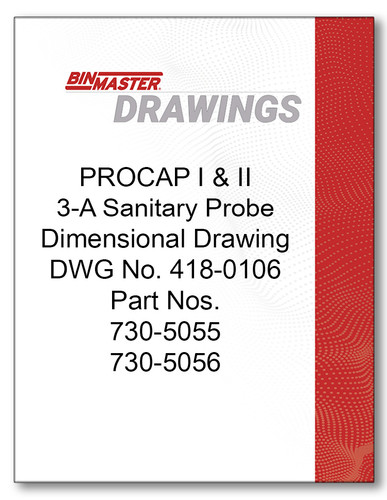 PROCAP I & II 3A Sanitary Probe Dimensional Drawing