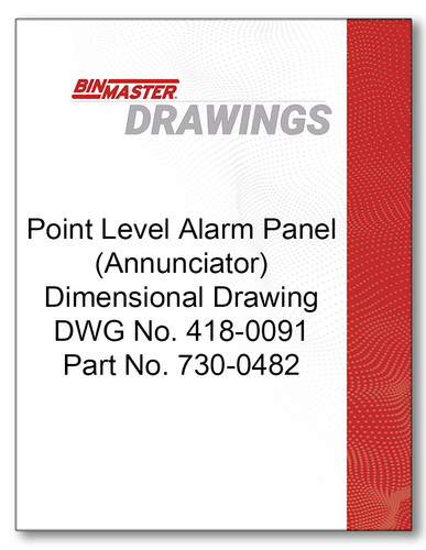 Point Level Alarm Panel Annunciator BM-24 Dimensional Drawing