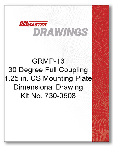 GRMP-13 30 Degree Full Coupling 1.25 in. CS Mounting Plate Dimensional Drawing