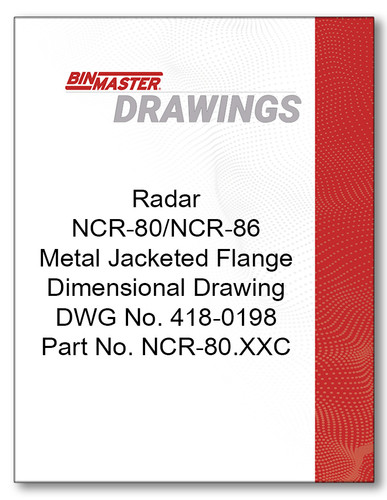 Radar NCR-80/NCR-86 Metal Jacketed Flange Dimensional Drawing