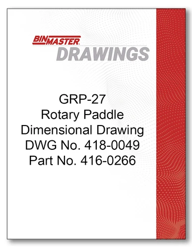 GRP-27 Rotary Paddle Dimensional Drawing