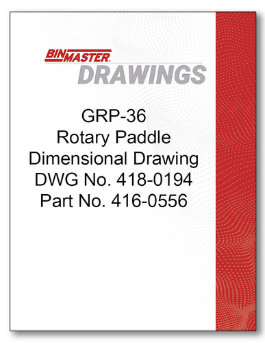 GRP-36 Rotary Paddle Dimensional Drawing