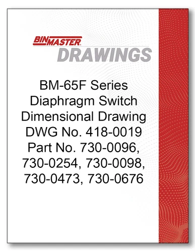 BM-65 F Series Diaphram Switch Dimensional Drawing
