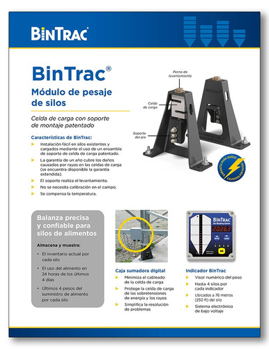 BinTrac Bin Weighing Module Brochure Espanol