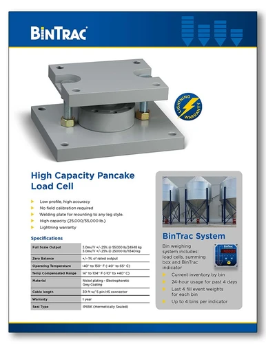 BinTrac Pancake Load Cell Brochure