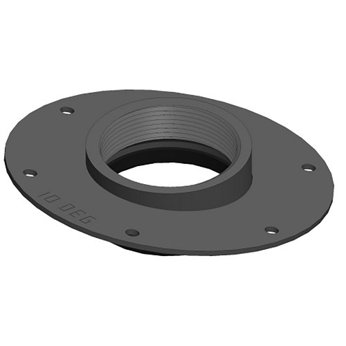 10 degree mounting plate, 3” NPT, powder coated carbon steel, 7” diameter bolt circle