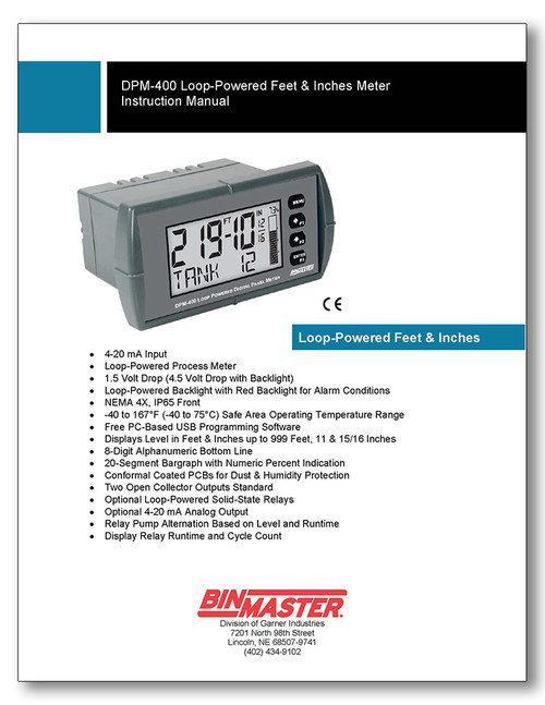 DPM-400 Loop-Powered Feet & Inches Meter Manual