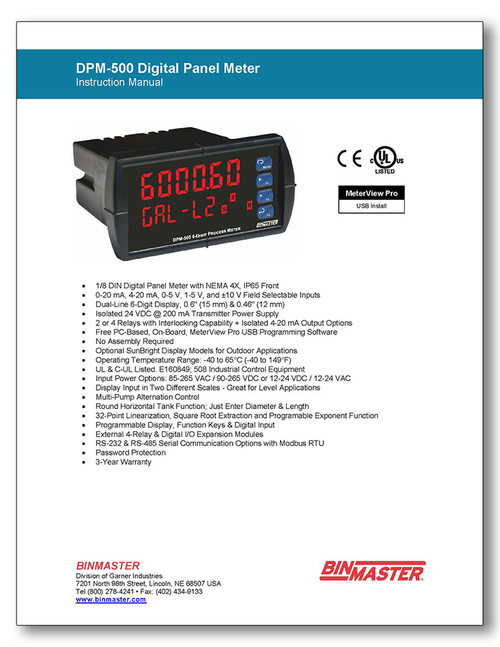 DPM-500 Digital Panel Meter Manual