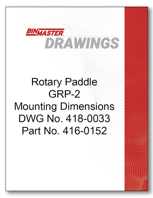 Rotary Paddle GRP-2 Mounting Dimensions Drawing