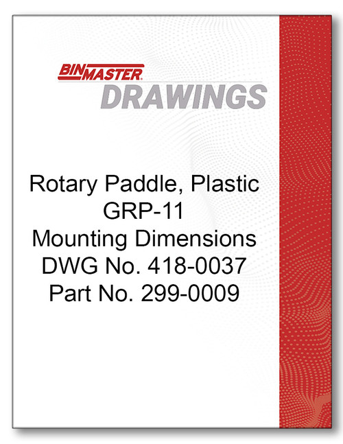 Rotary Paddle Plastic GRP-11 Mounting Dimensions Drawing