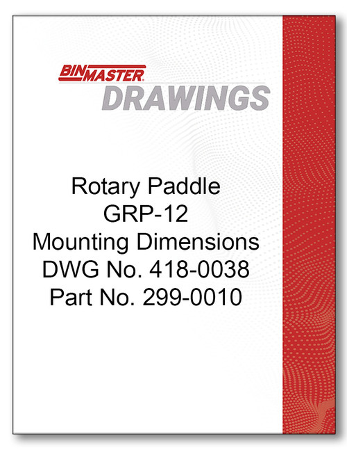 Rotary Paddle Plastic GRP-12 Mounting Dimensions Drawing