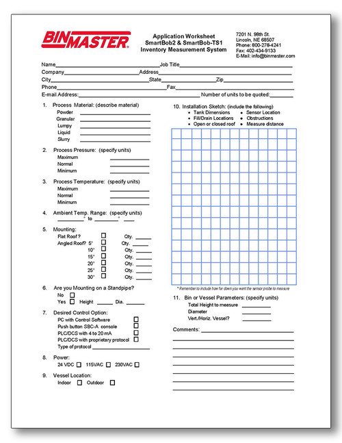 SmartBob Application Worksheet