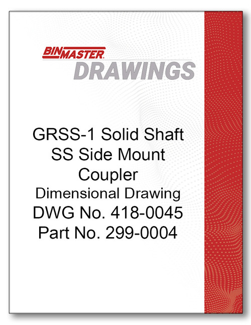 GRSS-1 Solid Shaft SS Side Mount Coupler Dimensional Drawing