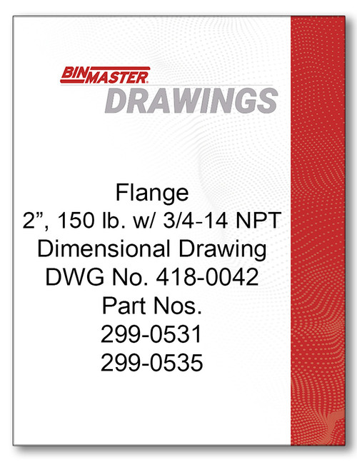 2 Inch Flange 150 Pounds ANSI Dimensional Drawing