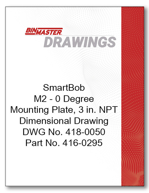 418-0050 SmartBob Mounting Plate 0 Degrees Dimensional Drawing