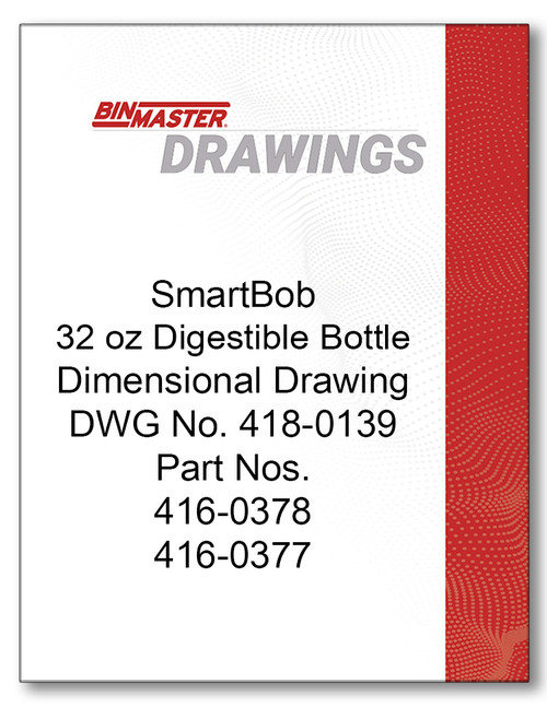 32 oz Digestible Bottle Dimensional Drawing