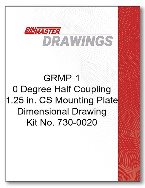 GRMP-1 0 Degree Half Coupling 1.25 in CS Mounting Plate Dimensional Drawing