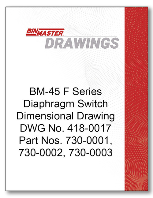 BM-45 F Series Diaphragm Switch Dimensional Drawing