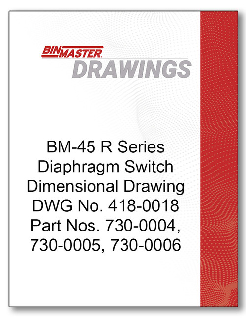 BM-45 R Series Diaphragm Switch Dimensional Drawing