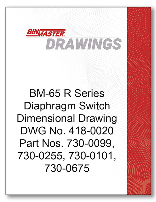 BM-65 R Series Diaphragm Switch Dimensional Drawing