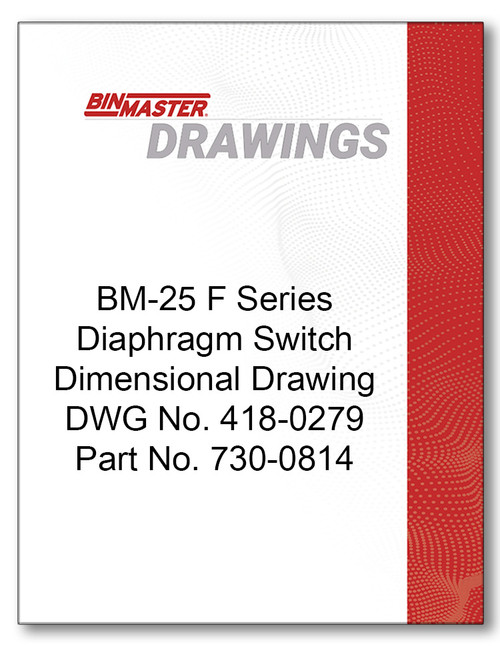BM-25 F Series Diaphragm Switch Dimensional Drawing