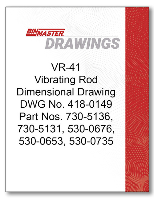 VR-41 Vibrating Rod Dimensional Drawing