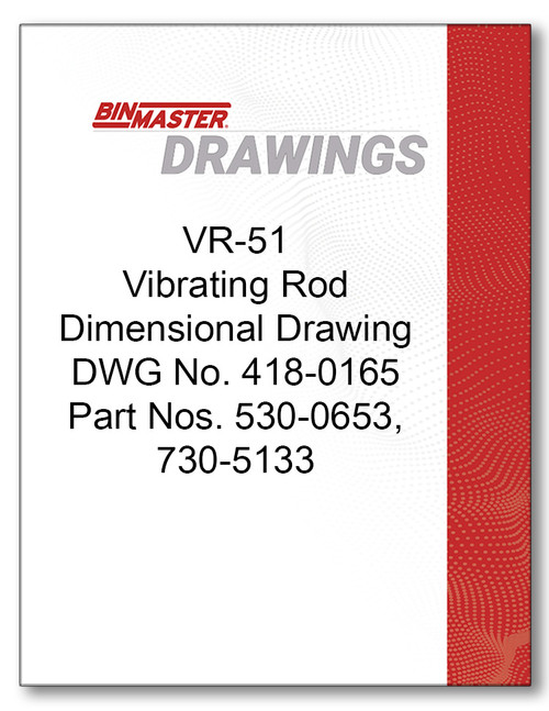 VR-51 Vibrating Rod Dimensional Drawing