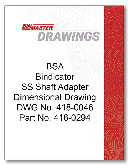 BSA Coupling, Bindicator Shaft Adapter Dimensional Drawing