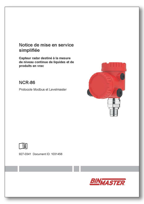 NCR-86 Quick Setup MODBUS French Manual