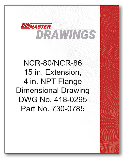 NCR-80-NCR-86 15 in. Extension Dimensional Drawing