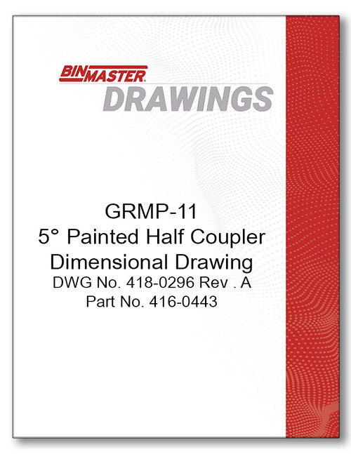 GRMP-11 5° Painted Half Coupler Dimensional Drawing