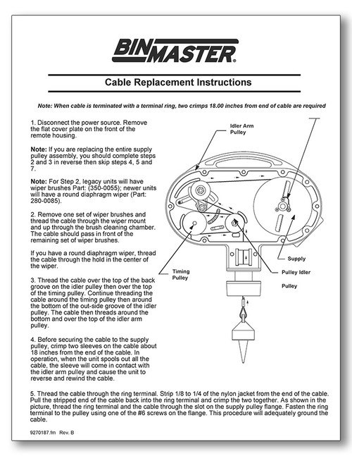 Cable Replacement Instructions
