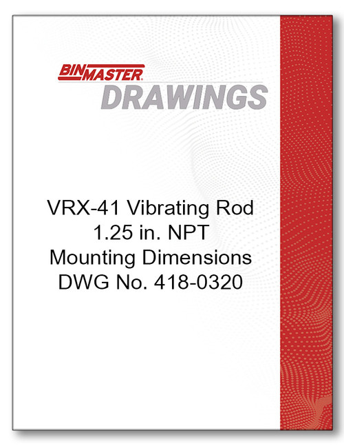 VRX-41 Vibrating Rod 1.25NPT Mounting Dimensions