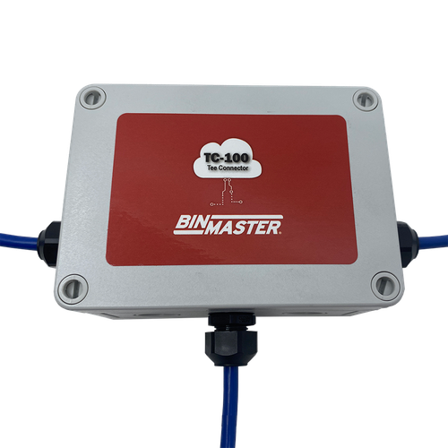BinMaster TC-100 Tee Connector with 3 cable glands and 4 poles.