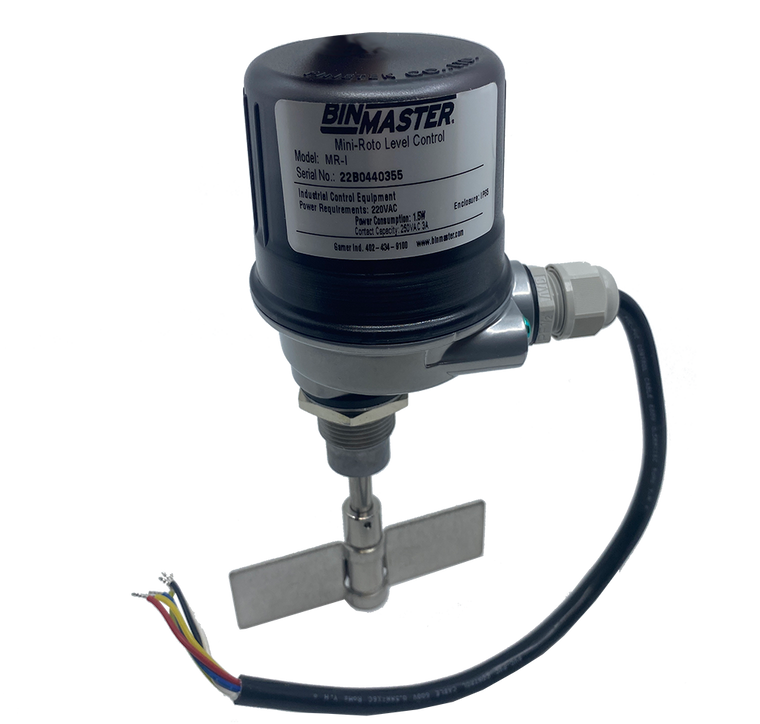 Bin Master Mini-Rotary 220 VAC with single-vane, SS rectangular paddle